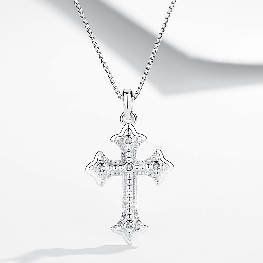 GX1052 925 Sterling Silver Fashion Cross Necklace