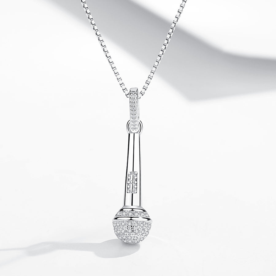 GX1053 925 Sterling Silver The Voice Tube Pendant Necklace