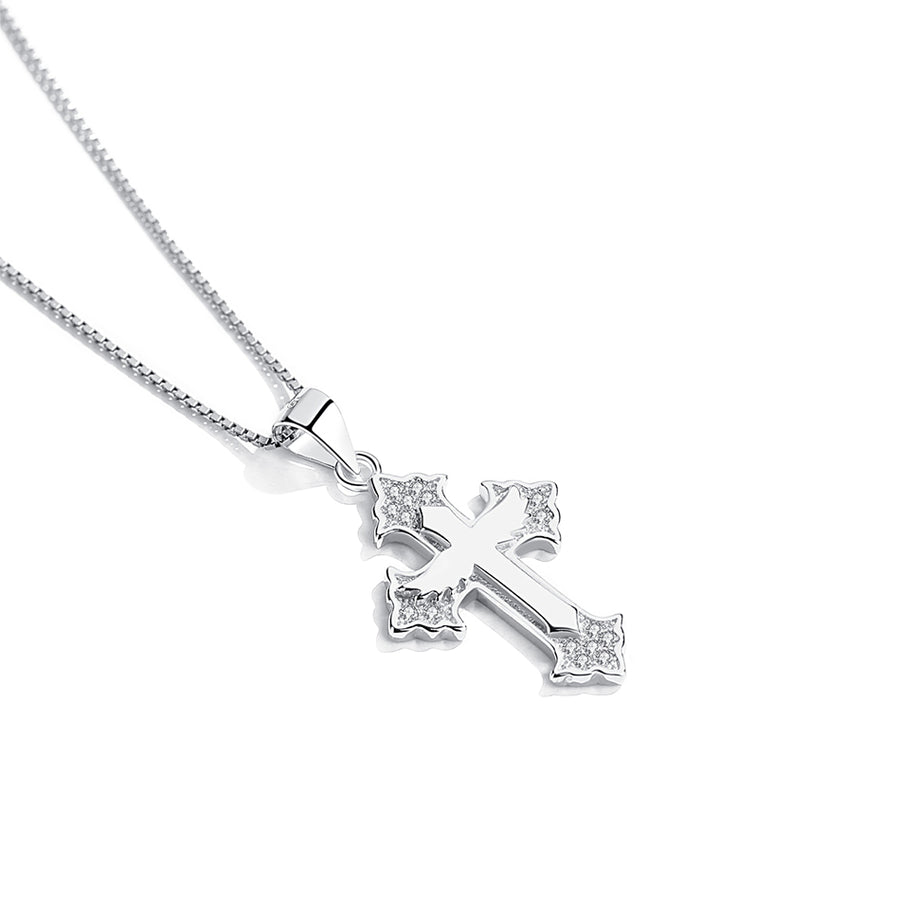 GX1070 925 Sterling Silver Specially Cross Pendant Necklace