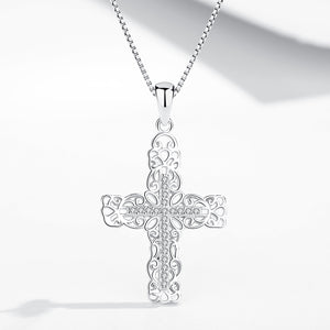 GX1080 925 Sterling Silver Trendy Cross Pendant Necklace