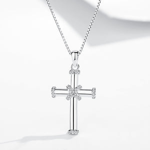 GX1089 925 Sterling Silver Cross Pendant Necklace