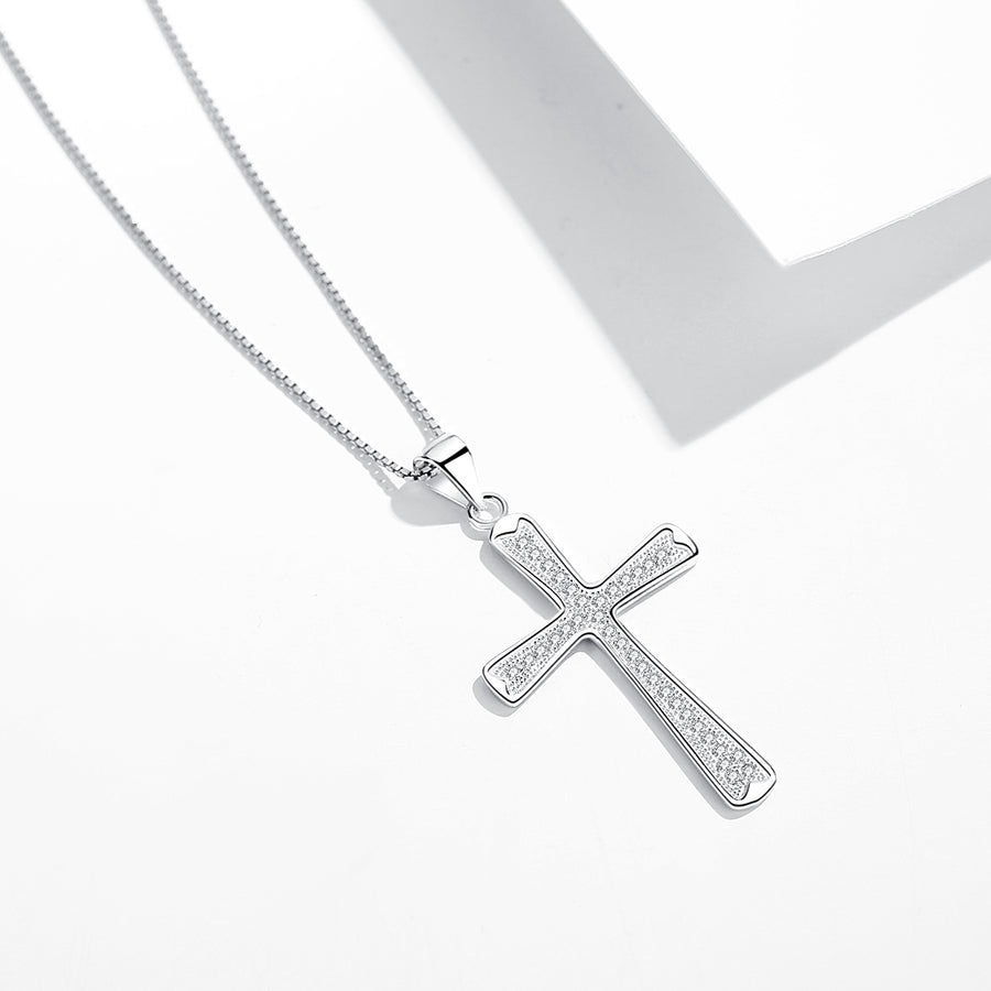 GX1094 925 Sterling Silver Cross Pendant Necklace