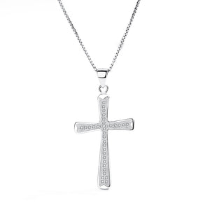 GX1094 925 Sterling Silver Cross Pendant Necklace