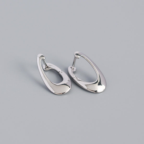 YHE0335 925 Sterling Silver Geometric French Light Luxury Irregular Earrings