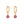 YHE0532 925 Sterling Silver Trendy Rainbow CZ Daisy Flower Drop Hoop Earrings