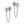 FE1317 925 Sterling Silver Teardrop Chain Earrings