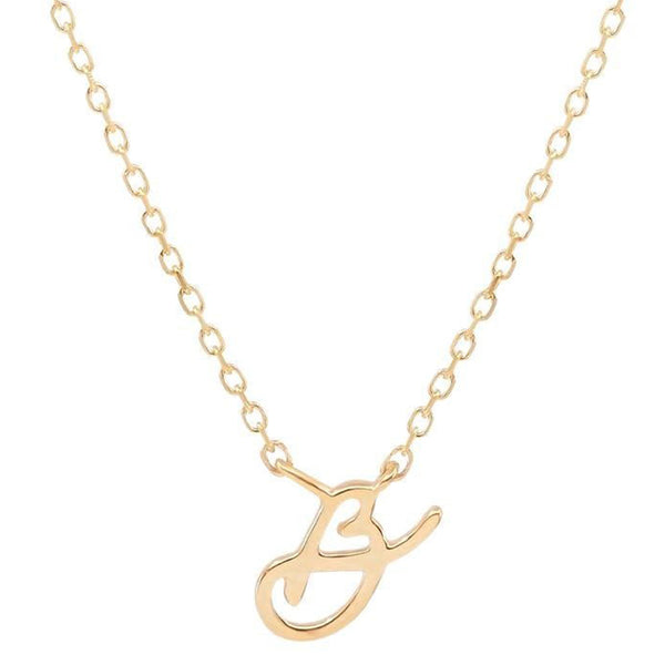 FX0542 925 Sterling Silver Letter Pendant Necklace