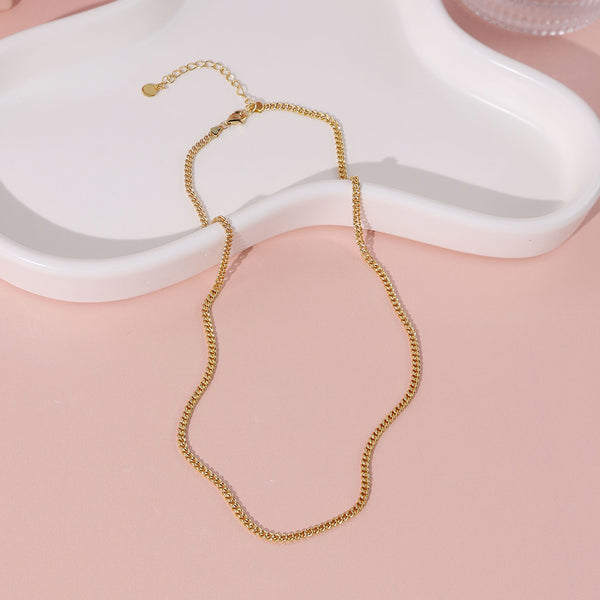 FX0890 925 Sterling Silver Curb Chain Necklace