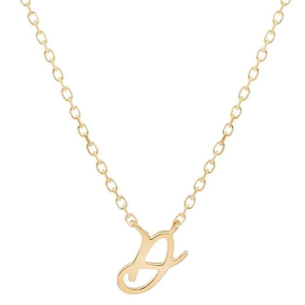 FX0542 925 Sterling Silver Letter Pendant Necklace
