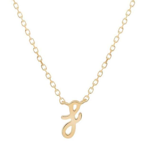 FX0542 925 Sterling Silver Letter Pendant Necklace