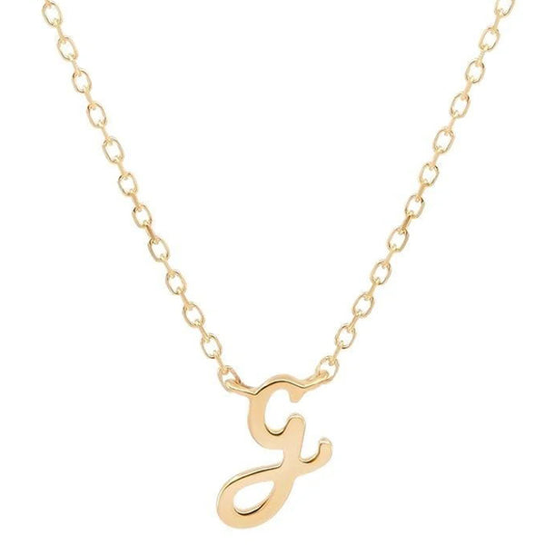 FX0542 925 Sterling Silver Letter Pendant Necklace