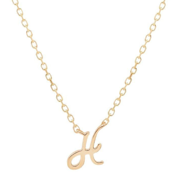 FX0542 925 Sterling Silver Letter Pendant Necklace