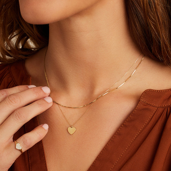 FX0916 925 Sterling Silver Sweety Heart Pendant Necklace