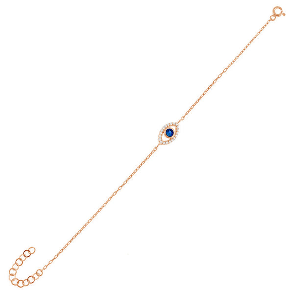 FS0166 925 Sterling Silver Cubic Zircon Eye Bracelet