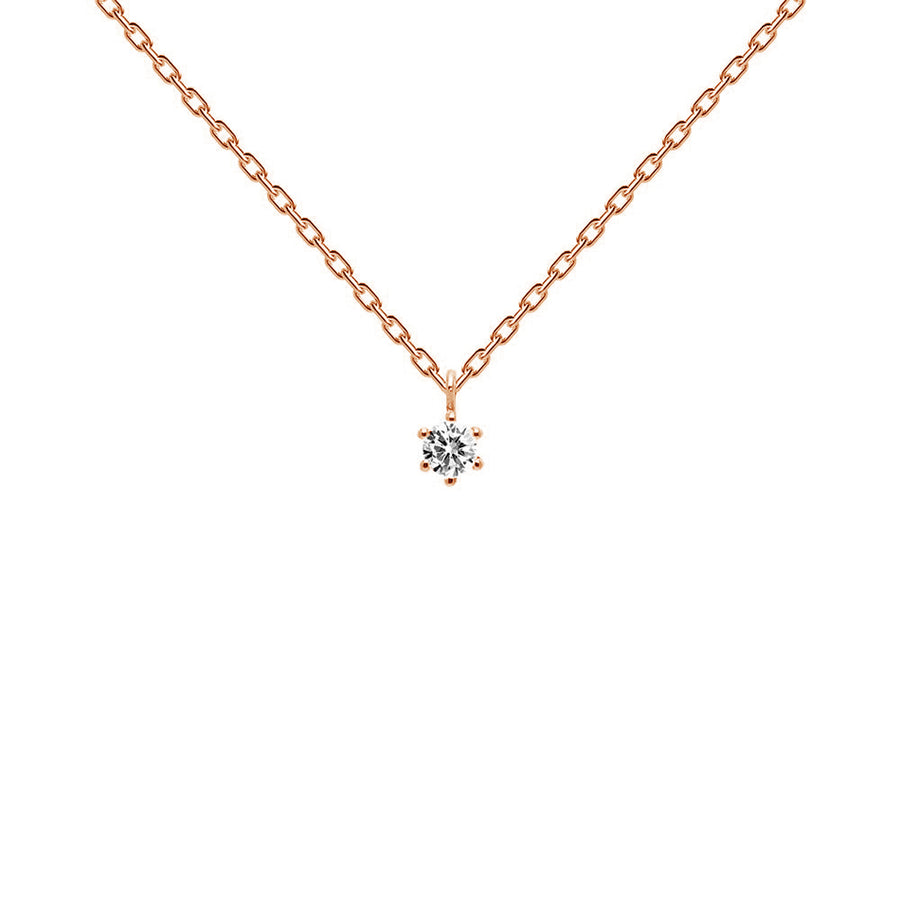 FX0409 925 Sterling Silver Shining Zircon Necklace