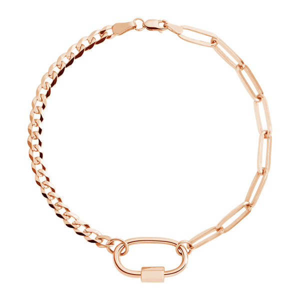 FS0209 925 Sterling Silver Link Chain Bracelet