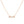 FX0386 925 Sterling Silver Midi Crystal Bar Pendant Necklace