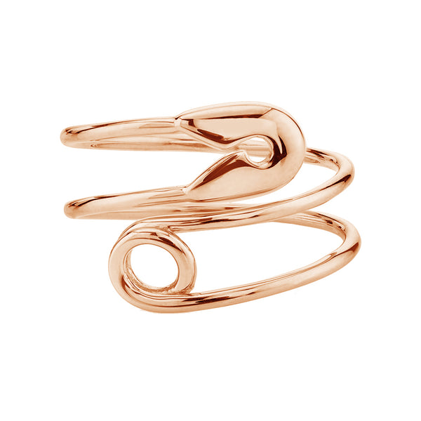 FJ0438 925 Sterling Silver Safety Pin Ring