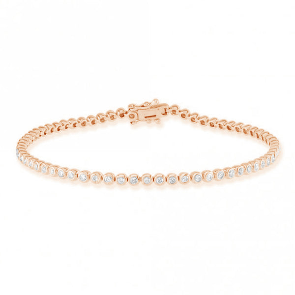 FS0124 925 Sterling Silver Simple Tennis Bracelet