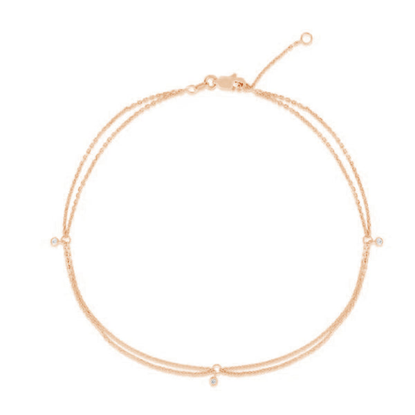 FS0181 925 Sterling Silver Zircon Drip Bracelet