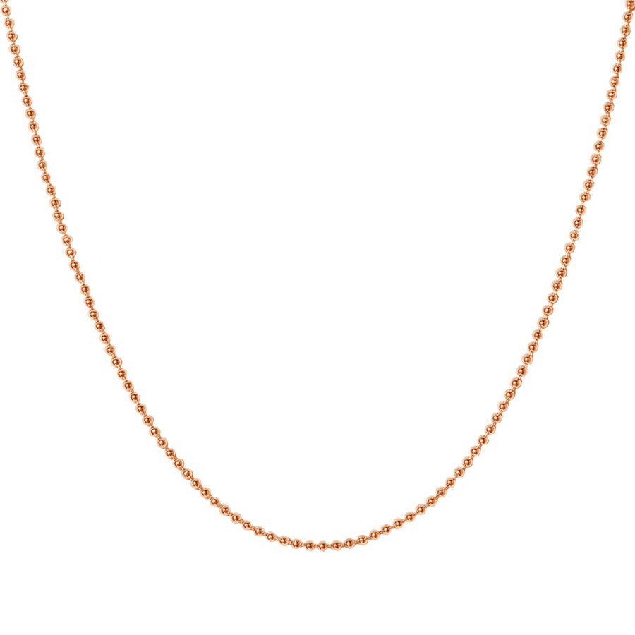 FX0646 925 Sterling Silver Gold Ball Slim Chain Necklace