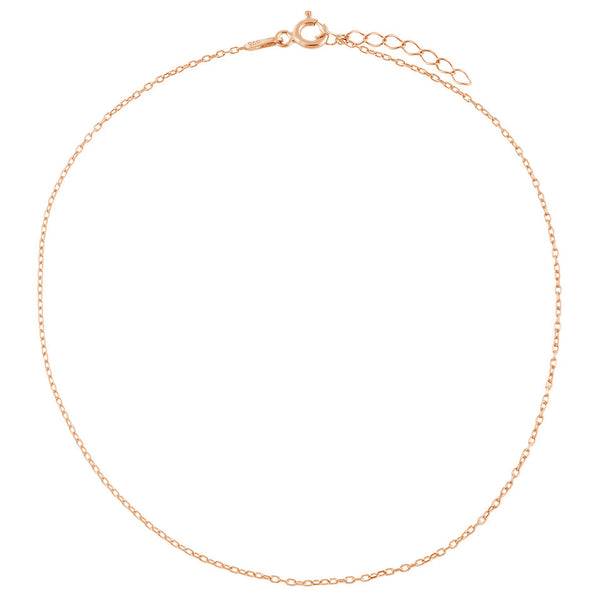 FA0011 925 Sterling Silver Chain Anklet