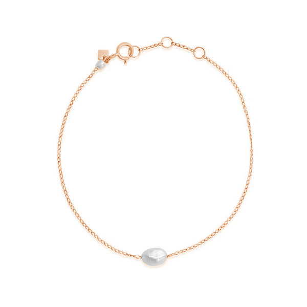FS0174 925 Sterling Silver Single Pearl Bracelet