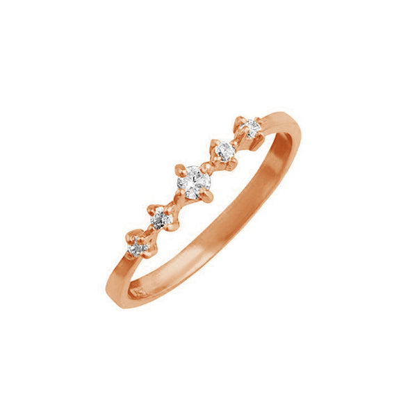 FJ0281 925 Sterling Silver Tiara Pave Ring