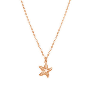 FX0391 925 Sterling Silver Starfish Pendant Necklace
