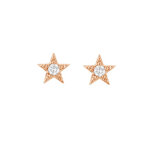 FE1741 925 Sterling Silver Cubic Zirconia Star Earring