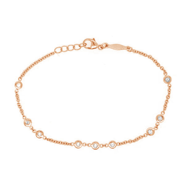 FS0184 925 Sterling Silver Unique Diamond Bracelet