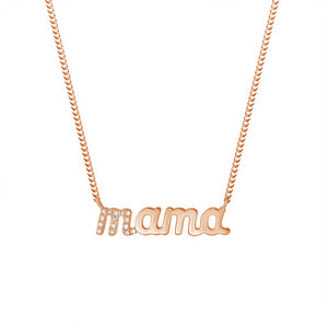 FX0487 925 Sterling Silver Mama Necklace