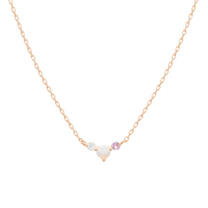 FX0662 925 Sterling Silver Opal Pendant Necklace
