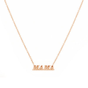 FX0438 925 Sterling Silver Fashion Design Mama Necklace