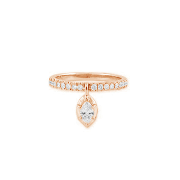 FJ0626 925 Sterling Silver Marquise CZ Band Ring