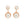 PE0067 925 Sterling Silver Luxury Round Pearl Beaded Drop Stud Earrings