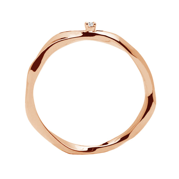 FJ0230 925 Sterling Silver Unique Zircon Ring