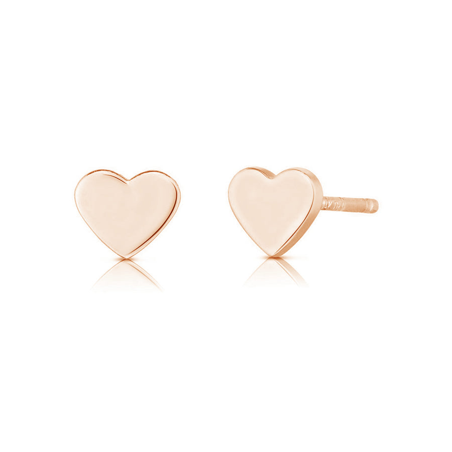 FE1250 925 Sterling Silver Mini Heart Stud Earrings