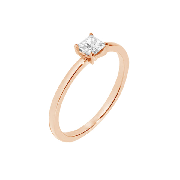 FJ0327 925 Sterling Silver Minimalist Diamond Ring