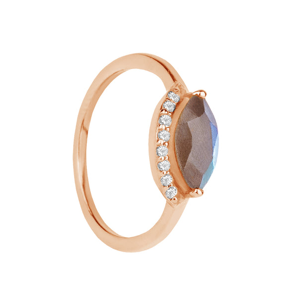 FJ0727 925 Sterling Silver Gemstone Cubic Zirconia Ring