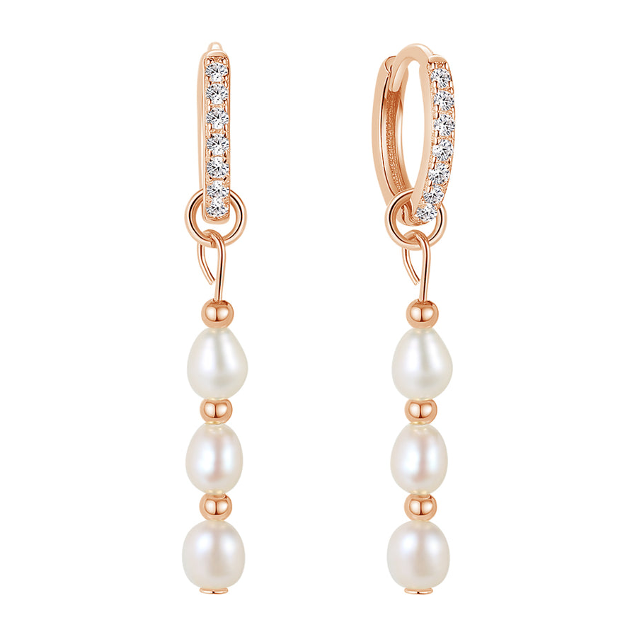 FE1721 925 Sterling Silver Baroque Pearl Earrings