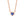 FX0435 925 Sterling Silver Blue Zircon Heart Necklace