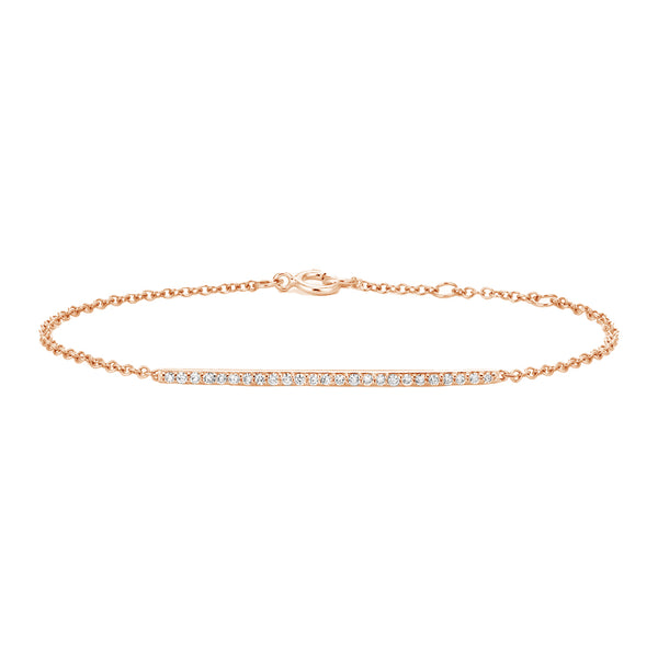 FS0219 925 Sterling Silver Pave Zircon Bar Bracelet