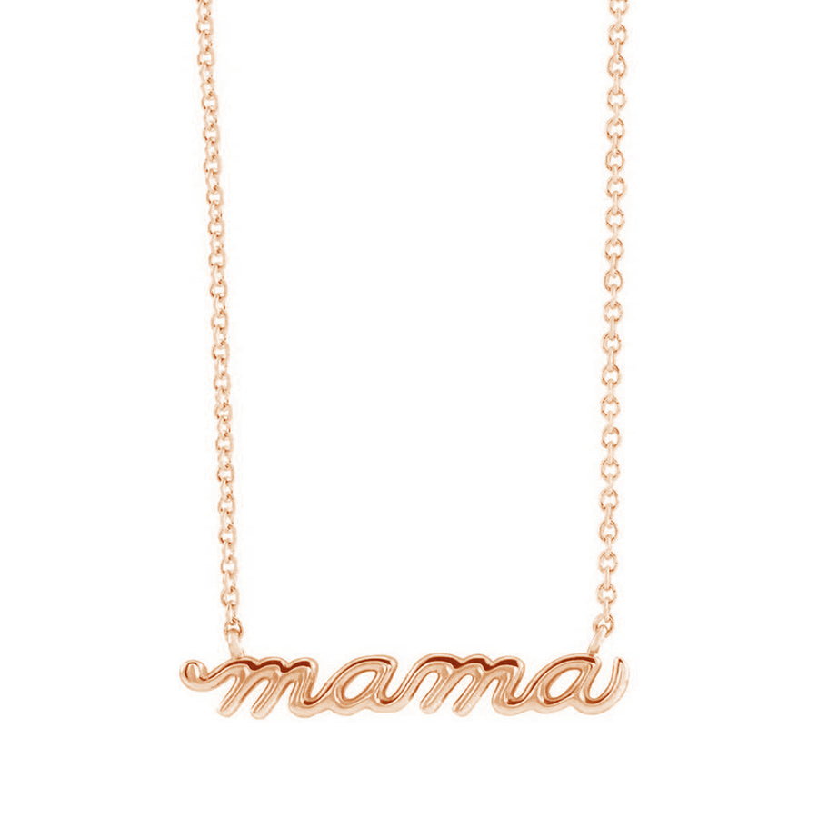 FX0481 925 Sterling Silver Gold mama Necklace