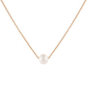 FX0537 925 Sterling Silver Single Pearl Necklace