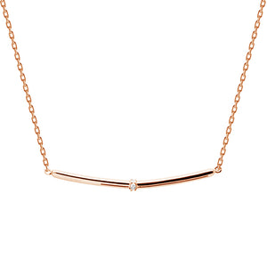 FX0276 925 Sterling Silver Horizon Gold Necklace