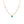FX0663 925 Sterling Silver Emerald Pear Solitaire Necklace