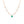 FX0663 925 Sterling Silver Emerald Pear Solitaire Necklace