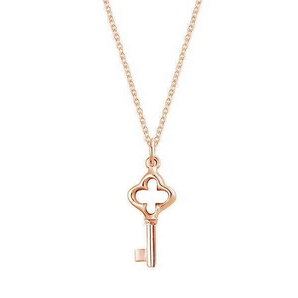 FX0339 925 Sterling Silver Key Pendant Necklace