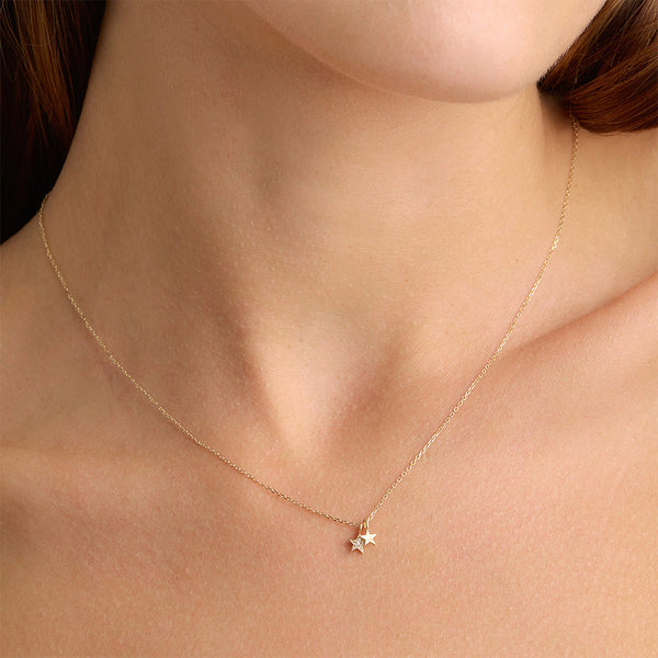 FX0912 925 Sterling Silver Pave Zirconia Double Star Pendant Nekclaces